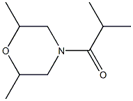 1-(2,6-dimethylmorpholin-4-yl)-2-methylpropan-1-one Struktur