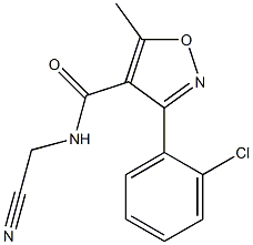 3-(2-chlorophenyl)-N-(cyanomethyl)-5-methyl-1,2-oxazole-4-carboxamide Struktur