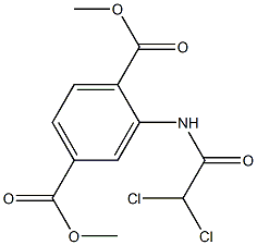 dimethyl 2-[(2,2-dichloroacetyl)amino]benzene-1,4-dicarboxylate Struktur