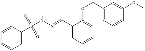 N-[(E)-[2-[(3-methoxyphenyl)methoxy]phenyl]methylideneamino]benzenesulfonamide Struktur