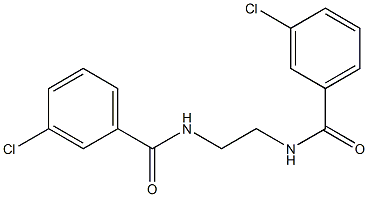 3-chloro-N-[2-[(3-chlorobenzoyl)amino]ethyl]benzamide Struktur