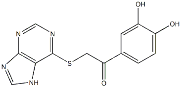 1-(3,4-dihydroxyphenyl)-2-(7H-purin-6-ylsulfanyl)ethanone Struktur