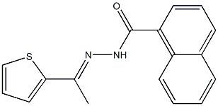 N-[(E)-1-thiophen-2-ylethylideneamino]naphthalene-1-carboxamide Struktur