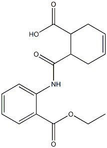 6-[(2-ethoxycarbonylphenyl)carbamoyl]cyclohex-3-ene-1-carboxylic acid Struktur