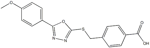 4-[[5-(4-methoxyphenyl)-1,3,4-oxadiazol-2-yl]sulfanylmethyl]benzoic acid Struktur