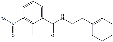 N-[2-(cyclohexen-1-yl)ethyl]-2-methyl-3-nitrobenzamide Struktur