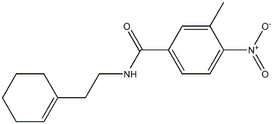 N-[2-(cyclohexen-1-yl)ethyl]-3-methyl-4-nitrobenzamide Struktur