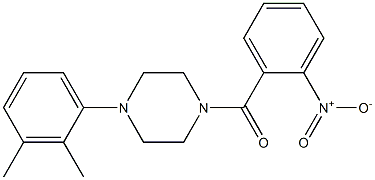 [4-(2,3-dimethylphenyl)piperazin-1-yl]-(2-nitrophenyl)methanone Struktur