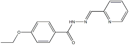 4-ethoxy-N-[(E)-pyridin-2-ylmethylideneamino]benzamide Struktur