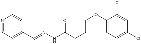 4-(2,4-dichlorophenoxy)-N-[(E)-pyridin-4-ylmethylideneamino]butanamide Struktur