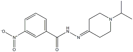 3-nitro-N-[(1-propan-2-ylpiperidin-4-ylidene)amino]benzamide Struktur