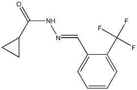 N-[(E)-[2-(trifluoromethyl)phenyl]methylideneamino]cyclopropanecarboxamide Struktur