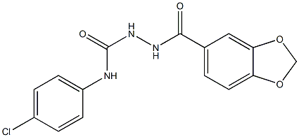 1-(1,3-benzodioxole-5-carbonylamino)-3-(4-chlorophenyl)urea Struktur