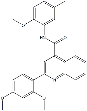 2-(2,4-dimethoxyphenyl)-N-(2-methoxy-5-methylphenyl)quinoline-4-carboxamide Struktur