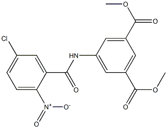 dimethyl 5-[(5-chloro-2-nitrobenzoyl)amino]benzene-1,3-dicarboxylate Struktur