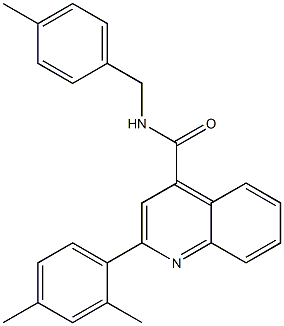 2-(2,4-dimethylphenyl)-N-[(4-methylphenyl)methyl]quinoline-4-carboxamide Struktur