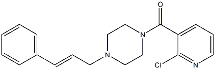 (2-chloropyridin-3-yl)-[4-[(E)-3-phenylprop-2-enyl]piperazin-1-yl]methanone Struktur