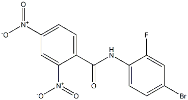 N-(4-bromo-2-fluorophenyl)-2,4-dinitrobenzamide Struktur