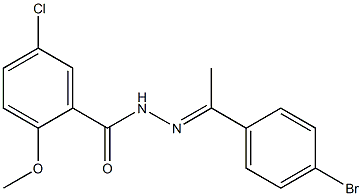 N-[(E)-1-(4-bromophenyl)ethylideneamino]-5-chloro-2-methoxybenzamide Struktur