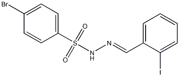 4-bromo-N-[(E)-(2-iodophenyl)methylideneamino]benzenesulfonamide Struktur