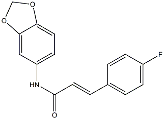 (E)-N-(1,3-benzodioxol-5-yl)-3-(4-fluorophenyl)prop-2-enamide Struktur