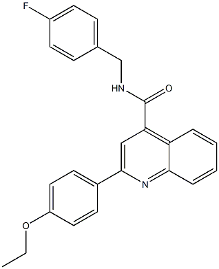 2-(4-ethoxyphenyl)-N-[(4-fluorophenyl)methyl]quinoline-4-carboxamide Struktur