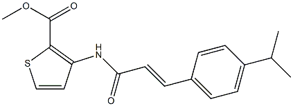 methyl 3-[[(E)-3-(4-propan-2-ylphenyl)prop-2-enoyl]amino]thiophene-2-carboxylate Struktur