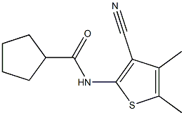 N-(3-cyano-4,5-dimethylthiophen-2-yl)cyclopentanecarboxamide Struktur