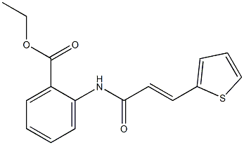 ethyl 2-[[(E)-3-thiophen-2-ylprop-2-enoyl]amino]benzoate Struktur