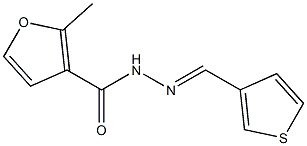 2-methyl-N-[(E)-thiophen-3-ylmethylideneamino]furan-3-carboxamide Struktur