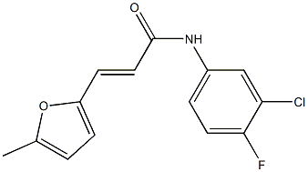 (E)-N-(3-chloro-4-fluorophenyl)-3-(5-methylfuran-2-yl)prop-2-enamide Struktur