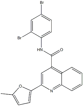 N-(2,4-dibromophenyl)-2-(5-methylfuran-2-yl)quinoline-4-carboxamide Struktur