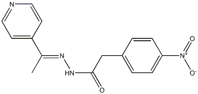 2-(4-nitrophenyl)-N-[(E)-1-pyridin-4-ylethylideneamino]acetamide Struktur