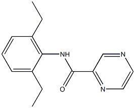 N-(2,6-diethylphenyl)pyrazine-2-carboxamide Struktur