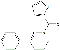 N-[(E)-1-phenylpentylideneamino]thiophene-2-carboxamide Struktur