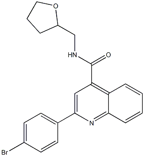 2-(4-bromophenyl)-N-(oxolan-2-ylmethyl)quinoline-4-carboxamide Struktur