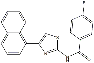 4-fluoro-N-(4-naphthalen-1-yl-1,3-thiazol-2-yl)benzamide Struktur