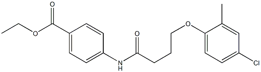 ethyl 4-[4-(4-chloro-2-methylphenoxy)butanoylamino]benzoate Struktur