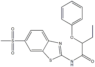 N-(6-methylsulfonyl-1,3-benzothiazol-2-yl)-2-phenoxybutanamide Struktur