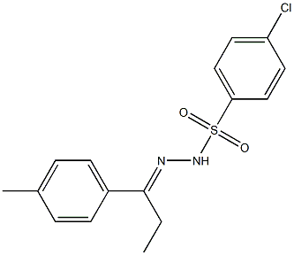 4-chloro-N-[(E)-1-(4-methylphenyl)propylideneamino]benzenesulfonamide Struktur