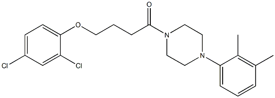 4-(2,4-dichlorophenoxy)-1-[4-(2,3-dimethylphenyl)piperazin-1-yl]butan-1-one Struktur