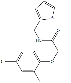 2-(4-chloro-2-methylphenoxy)-N-(furan-2-ylmethyl)propanamide Struktur