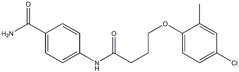 4-[4-(4-chloro-2-methylphenoxy)butanoylamino]benzamide Struktur