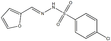 4-chloro-N-[(E)-furan-2-ylmethylideneamino]benzenesulfonamide Struktur