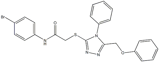 N-(4-bromophenyl)-2-[[5-(phenoxymethyl)-4-phenyl-1,2,4-triazol-3-yl]sulfanyl]acetamide Struktur