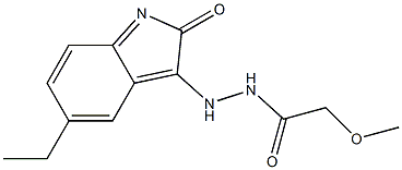 N'-(5-ethyl-2-oxoindol-3-yl)-2-methoxyacetohydrazide Struktur