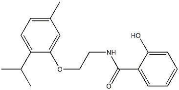 2-hydroxy-N-[2-(5-methyl-2-propan-2-ylphenoxy)ethyl]benzamide Struktur