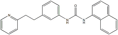 1-naphthalen-1-yl-3-[3-(2-pyridin-2-ylethyl)phenyl]urea Struktur