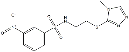 N-[2-[(4-methyl-1,2,4-triazol-3-yl)sulfanyl]ethyl]-3-nitrobenzenesulfonamide Struktur