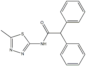 N-(5-methyl-1,3,4-thiadiazol-2-yl)-2,2-diphenylacetamide Struktur